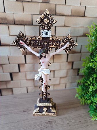 Crucifixo de Mesa em resina