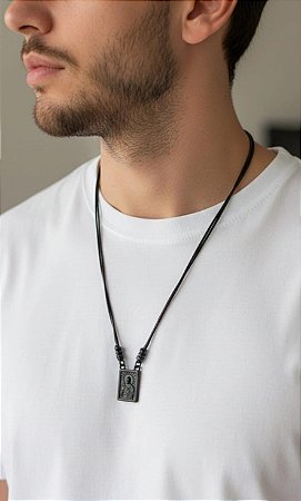 Escapulário Masculino Grafite