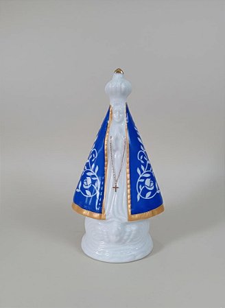Nossa Senhora Aparecida Porcelana com Ouro
