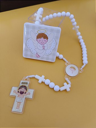 -Terço infantil - Anjo branco