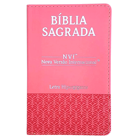 Biblia letra hipergigante NVI luxo rosa