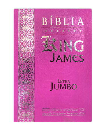 bliblia letra jumbo King James coverbook rosa pink