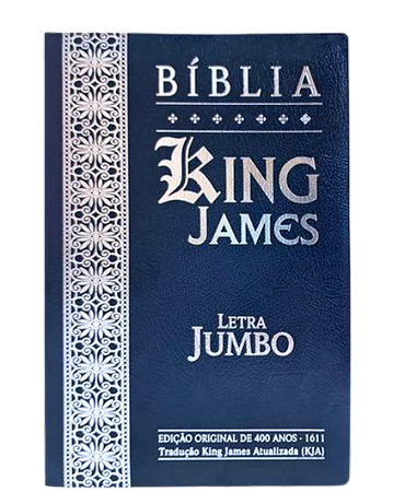 bliblia letra jumbo King James coverbook azul