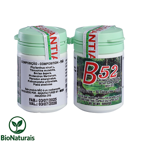 B52 Plus 30 Caps Suplemento Nutricional Natural