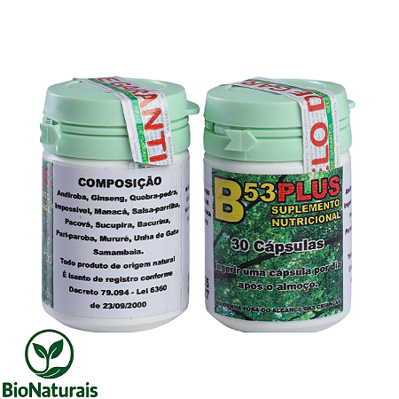 B53 Plus 30 Caps Suplemento Nutricional Natural