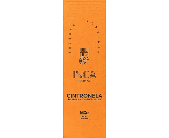 Incenso Citronela com 4 Varetas Inca Aromas