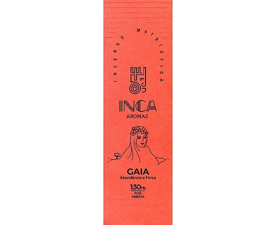 Incenso Gaia com 4 Varetas Inca Aromas