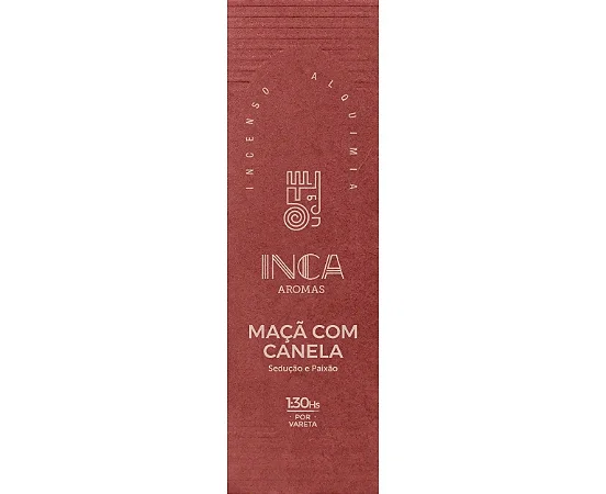 Incenso Maçã Com Canela com 4 Varetas Inca Aromas