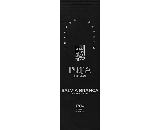 Incenso Sálvia Branca com 4 Varetas Inca Aromas