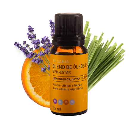 Óleo Essencial Blend de Óleos Bem Estar By Samia - 15ml