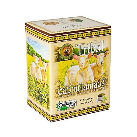 Chá de Capim Limão, Melissa e Maracujá Orgânico Caixa 15 Sachês Tribal Brasil