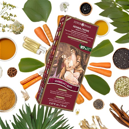 Henna Creme Vermelho Surya Brasil - 70ml