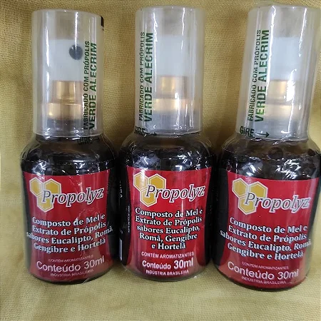 Spray de Mel e Própolis com Eucalipto, Romã, Gengibre e Hortelã Propolyz - 30ml