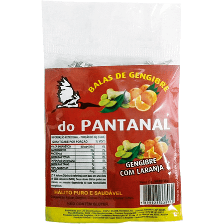 Balas de Gengibre do Pantanal com Laranja