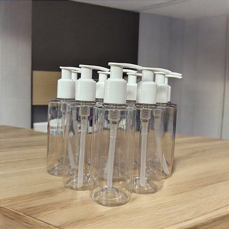 Kit 10 Frascos com Valvúla Pump para Hidratante Corporal - 200ML