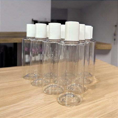 Kit 10 Frascos com Válvula Disktop para Sabonete Líquido de Banho - 200ML