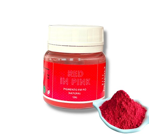 Pigmento em Pó Natural - Red in Pink