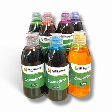 Corante Líquido Cósmetico - Saramanil 100ML (Escolha sua cor)