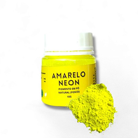 Pigmento em Pó Cosmético Natural - Amarelo Neon - 10 gramas