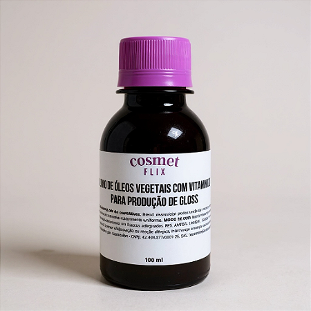 Blend de Óleos Vegetais + Vitamina E para Produção de Gloss Labial - 100 Ml