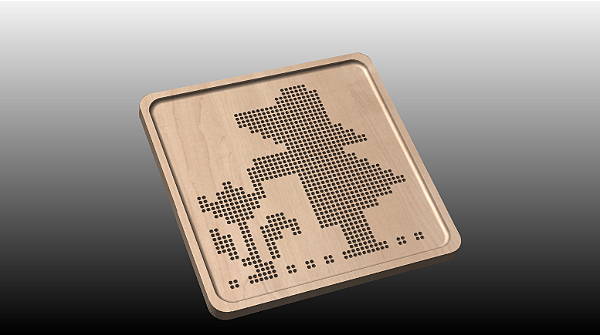 Bordado Ponto Cruz - Menina e Flor