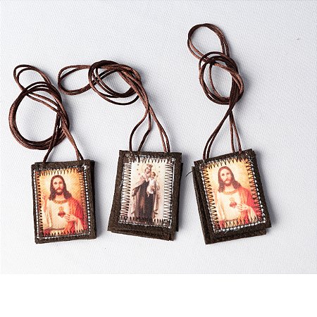 10 Escapulários Nossa Senhora do Carmo (Adulto)