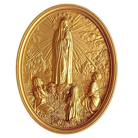 Medalha Nossa Senhora de Fátima com 3 Pastorinhos