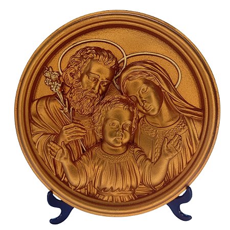 Medalha Sagrada Familia Ouro Ducado