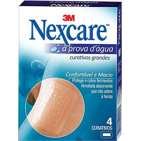 Curativo 3M Prova D Água Grande com 4 Unidades - Nexcare