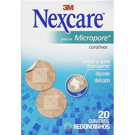 Curativo Micropore Redondo 3M 20 Und - Nexcare
