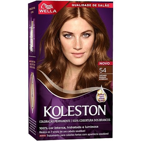 Tintura Koleston 54 Castanho Dourado Acobreado - Wella