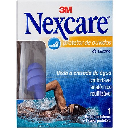 Protetor Auditivo 3M Silicone com 1 Par - Nexcare
