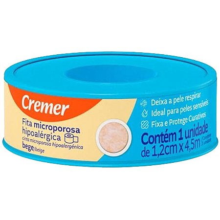 Fita Microporosa Bege 1,2cm x 4,5m - Cremer