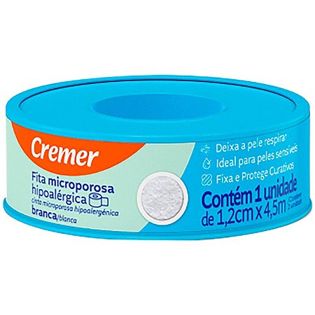 Fita Microporosa Branca 1,2cm x 4,5m - Cremer