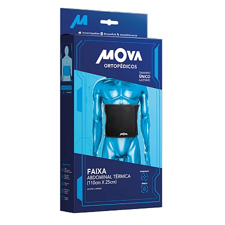Faixa Abdominal Termica Neo T. Único (25cm x 110cm) - Mova