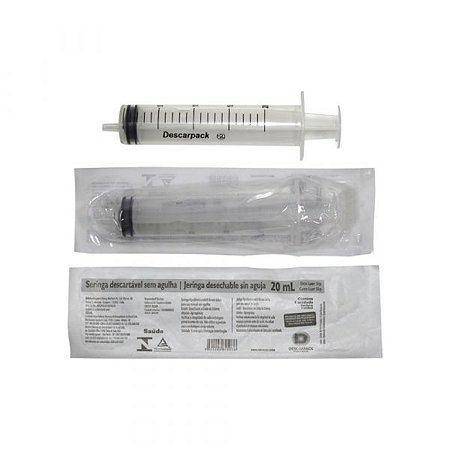 Seringa 20ml Luer Slip S/ Agulha Descarpack