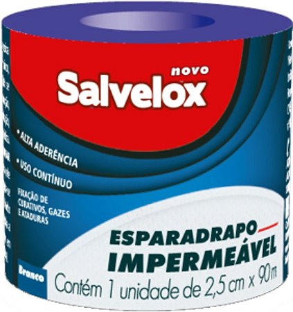 Esparadrapo Impermeável Salvelox Branco 2,5cm x 0,9m