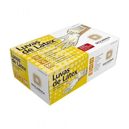 Luva Procedimentos Latex CX/100 G - Descarpack