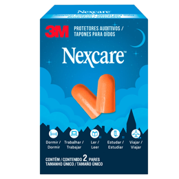 Protetor Auditivo 3M 2 Pares - Nexcare