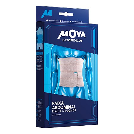 Faixa Abdominal Elástica 4 Gomos Flex - Mova