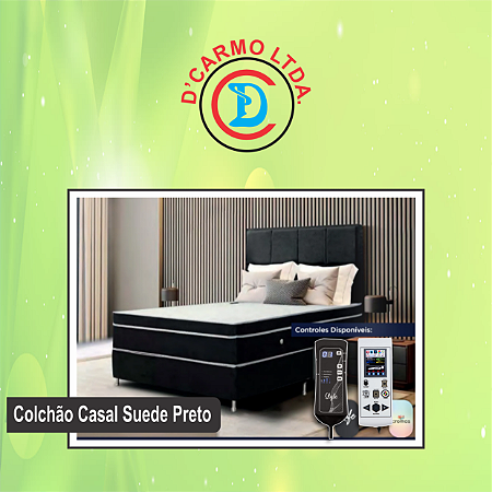 COLCHÃO MAGNÉTICO - Casal Padrão - Preto