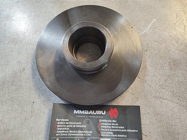 Flange Ø 10" para placa de torno com rosca Ø 114mm Tornos Nardini e Imor
