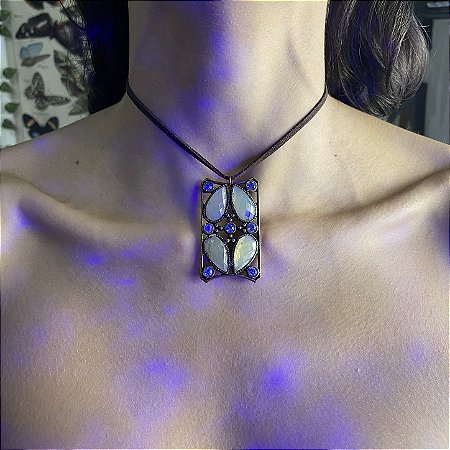 Colar Gargantilha Com pingente vintage
