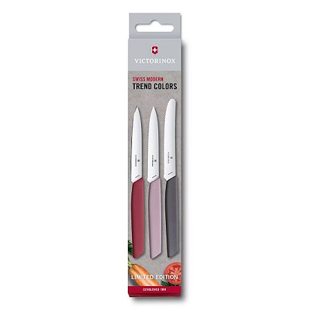 Conjunto Swiss Modern com 3 Peças Marrom, Rosa e Vinho Victorinox