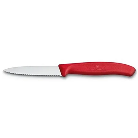 Faca De Cozinha Swiss Classic 8cm Lâmina Serrilhada Vermelha Victorinox