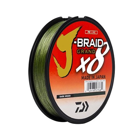 Linha Para Pesca J-Braid X8 Multifunções Verde 15lb 19mm 270 Metros Daiwa