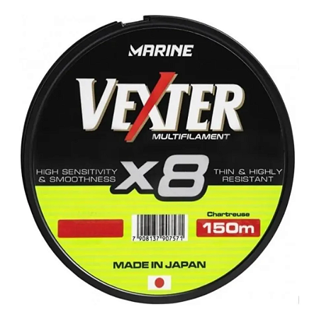 Linha Vexter X8 Mult Chartreuse 30lb 0.25mm 150 Marine