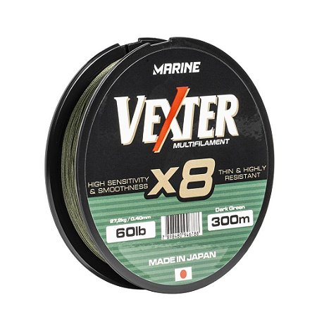 Linha Vexter X8 Multifunções Verde 30lb 0,25mm 150m Marine Sports