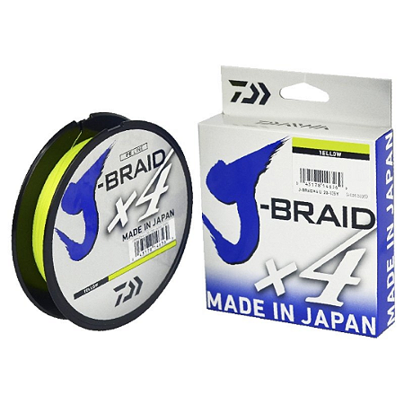 Linha J-Braid X4 Multifilamento Amarelo 20 Lb 0.21 MM 135 M DAIWA