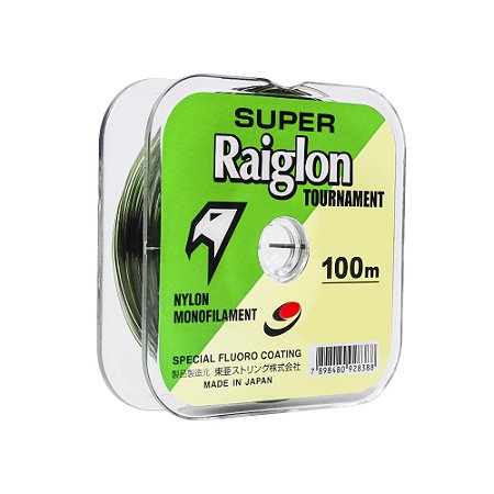 Linha Super Raiglon Tournamente Nylon Verde 30lb 37mm 100m Marine Sports
